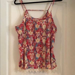 Patterned Pink Tank Top